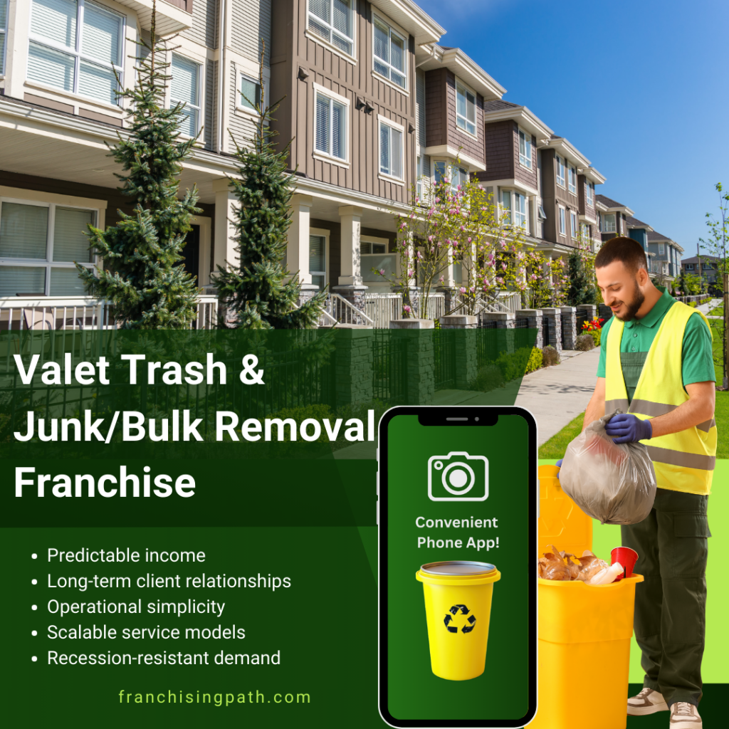 Apartment valet trash service representing recurring revenue franchise ownership
